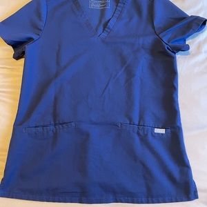 FIGS navy Casma scrub top